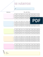 Planificador - Planner - Habit Tracker - Control de Hábitos Blanco y Colores