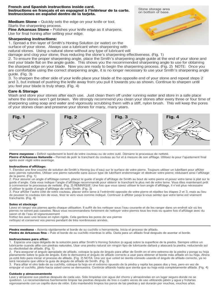 Knife Sharpening Guide and Care Instructions | PDF | Knife | Equipment