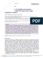 Acquisition of English Possessives by A Bilingual Child Do Input and Usage Frequency Matter