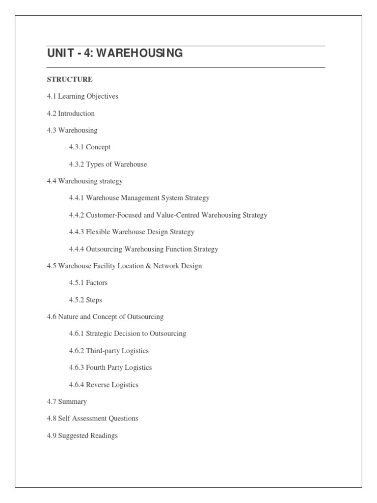 Understanding Warehousing Strategies | PDF | Warehouse | Logistics
