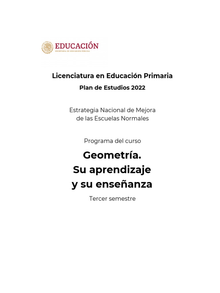 Geometría en Educación Primaria 2022 | PDF | Evaluación | Plan de estudios