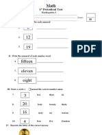 Math K3 1st Periodical Test