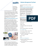Diabetes Management Tip Sheet