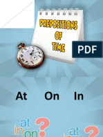Prepositions of Time Fun Activities