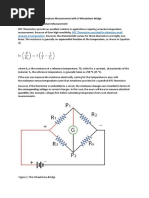 WheitStone Bridge For Temperature Measurement