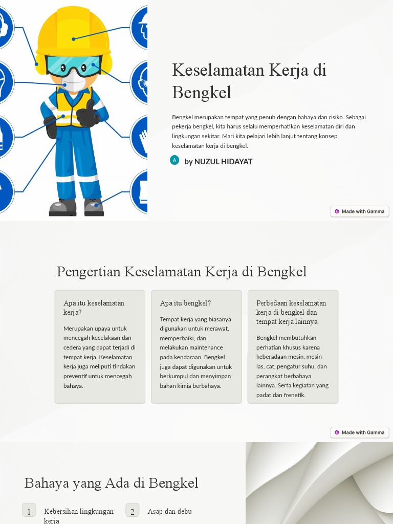 Keselamatan Kerja Di Bengkel | PDF
