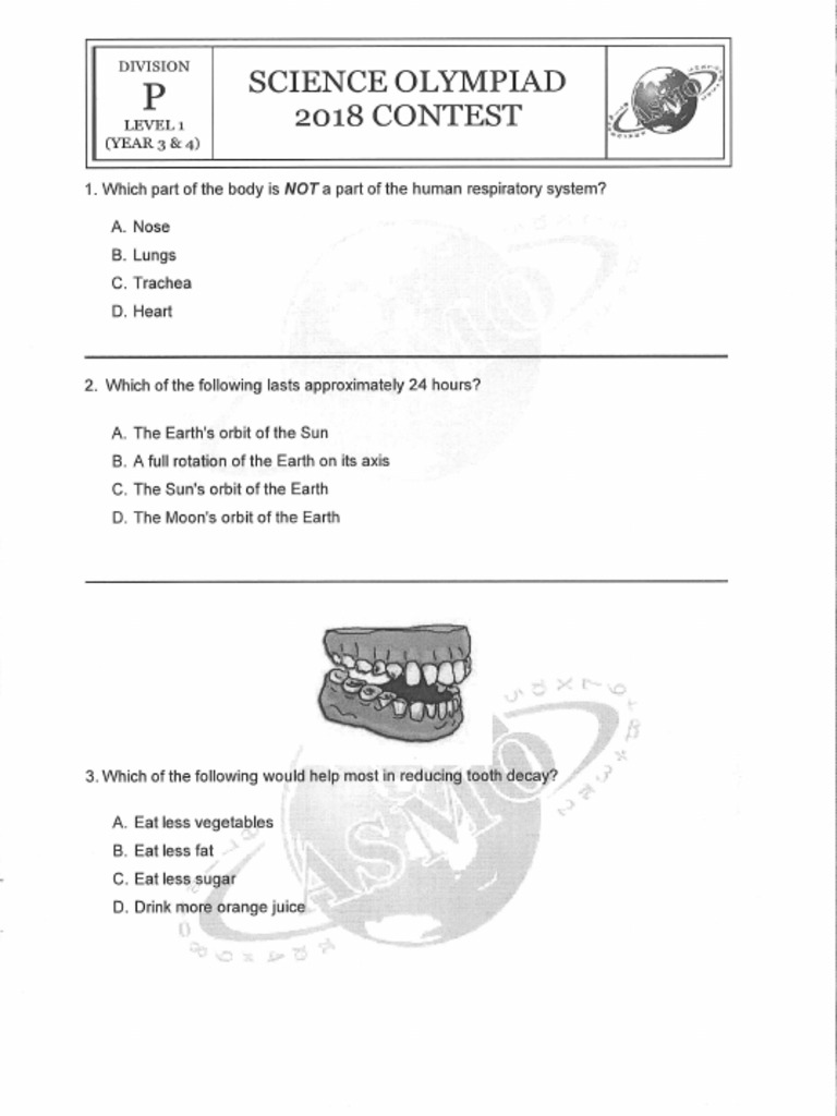 LV1 (1) ASMO Science 2018 | PDF