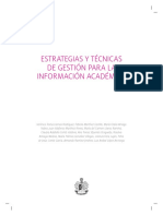 Estrategias y Técnicas de Gestión para La Información Académica