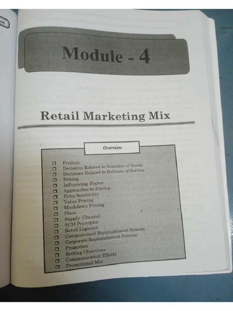 Module - 4 RETAIL MARKETING MIX 2nd Sem | PDF