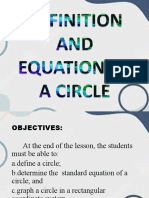 Definition and Equation of A Circle