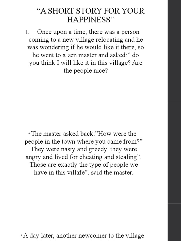 A Short Story For Your Happiness PDF