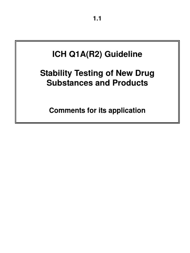 ICH Q1A(R2) Stability Testing Guidelines | PDF | Relative Humidity ...