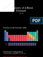 Class 12 Chemistry PPT D Block Chemistry July 2023