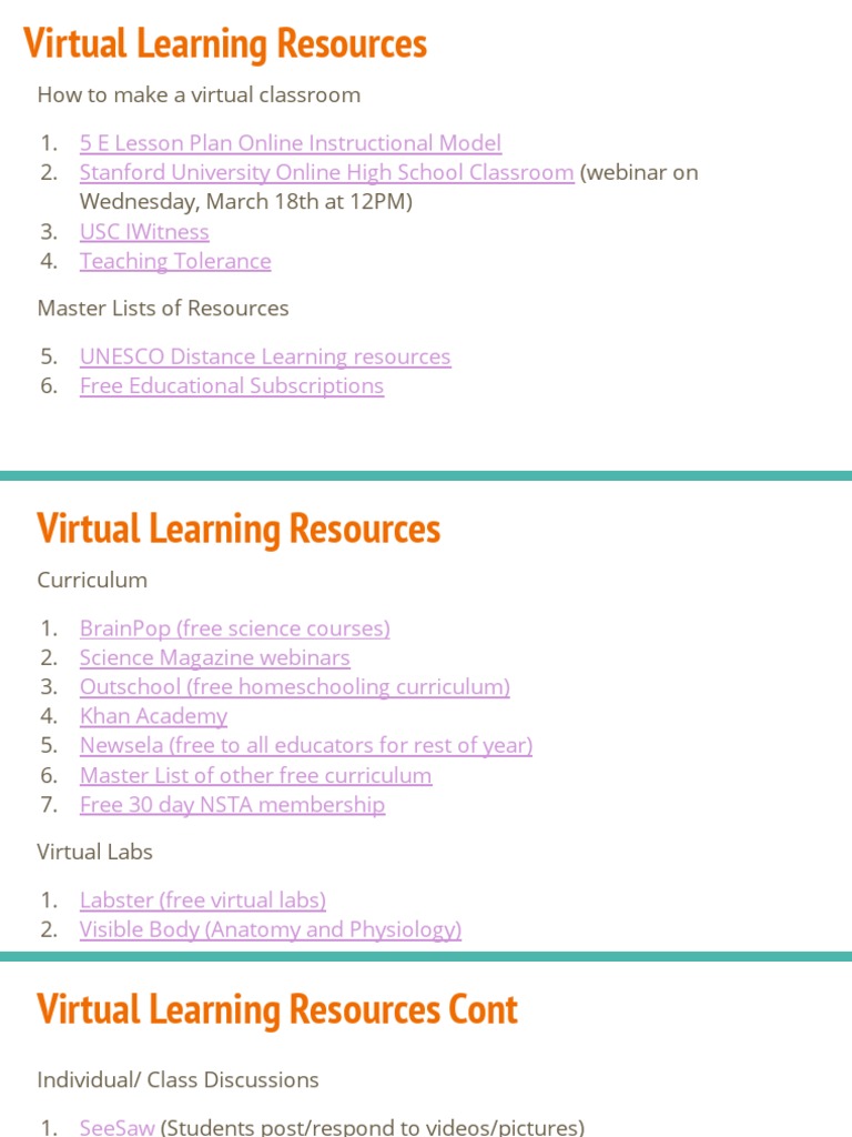 Virtual Learning Resources PDF