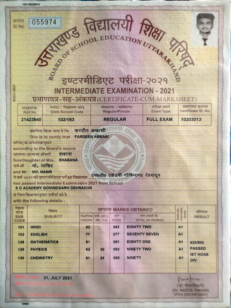 Marksheet | PDF