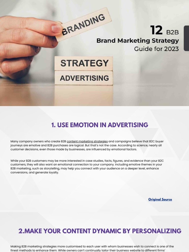 12 B2B Brand Marketing Strategy Guide For 2023 | PDF | Marketing | Brand