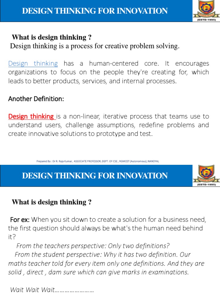 Dti Unit I L1 Download Free Pdf Design Thinking Design