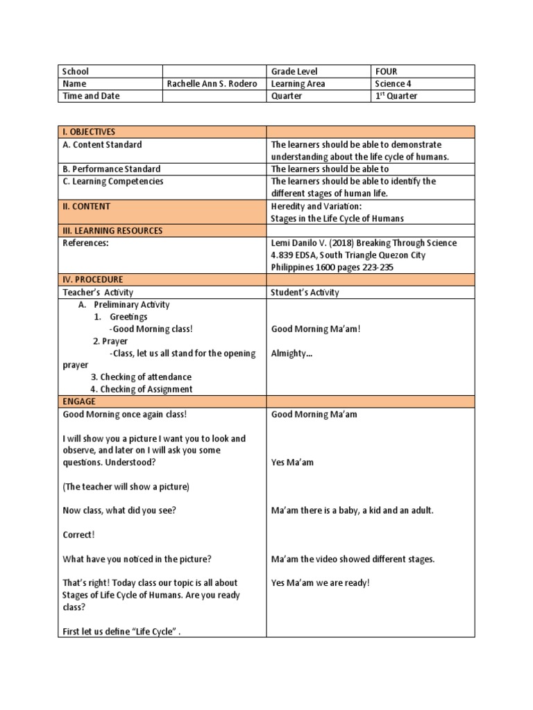 Lesson Plan Science | PDF | Behavior Modification | Learning
