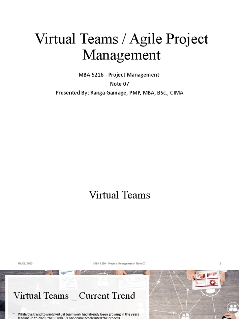 Virtual Teams in Agile Project Management | PDF | Agile Software ...