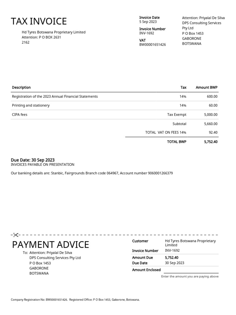 Invoice INV 1692 | PDF | Invoice | Value Added Tax