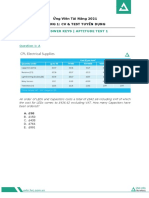 (UVTN 2021) Answer Keys - Aptitude Test 1