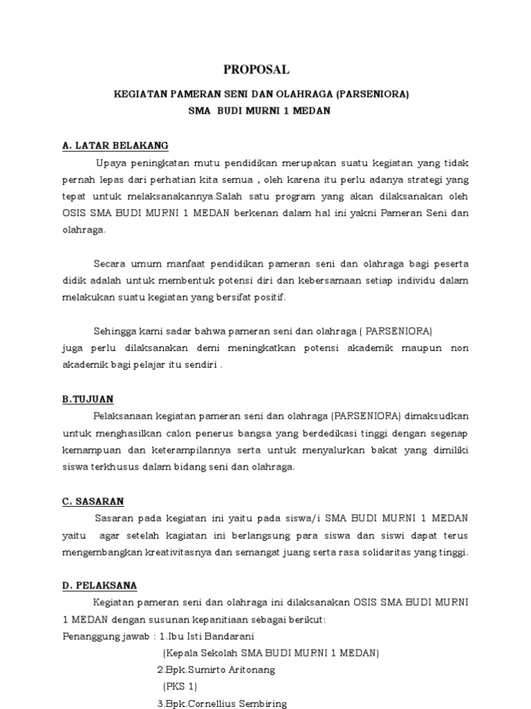 Contoh Proposal Porseni