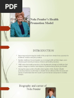 Nola Pender's Health Promotion Model | PDF | Behavior | Self Efficacy