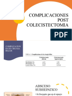 Complicaciones Post Colecistectomia Drenaje de Coleccion