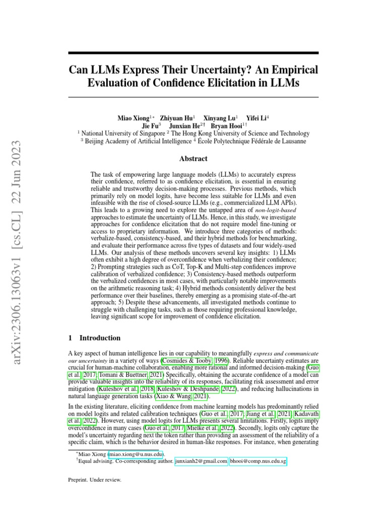 Evaluating Uncertainty in LLMs | PDF