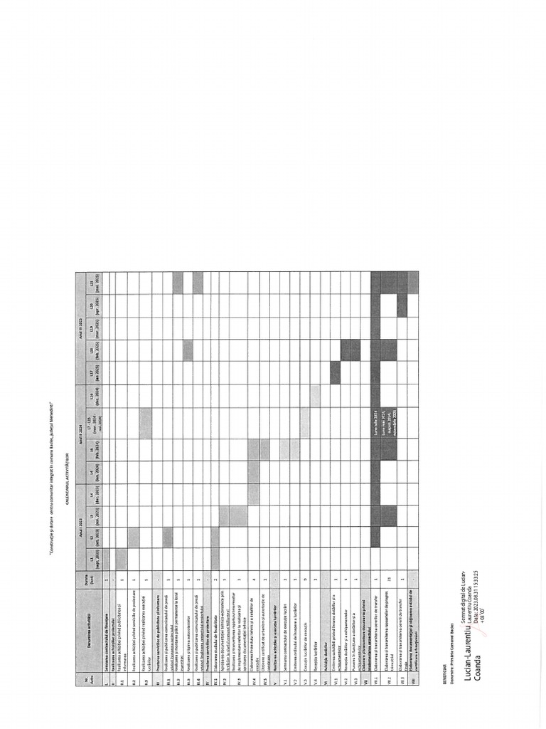 Calendarul Activitatilor PDF