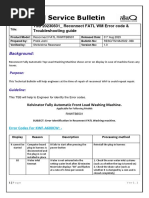 TSB 20230831 - Reconnect FATL WM Error Code & Troubleshooting Guide