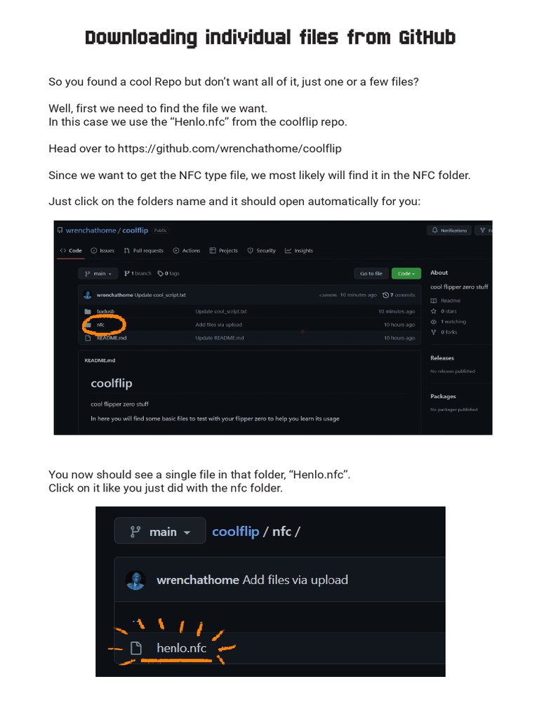 Downloading Individual Files From Github | PDF | Computers