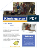 Kindergarten News: Religion