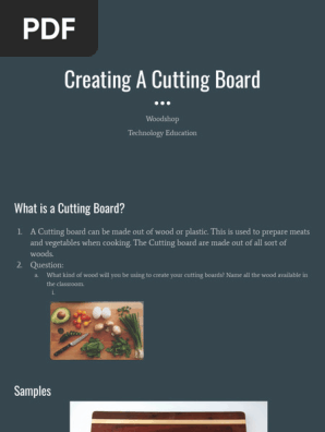 creating a cutting board