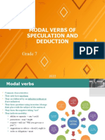 Modal Verbs of Speculation and Deduction