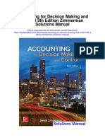 Accounting For Decision Making and Control 9th Edition Zimmerman Solutions Manual