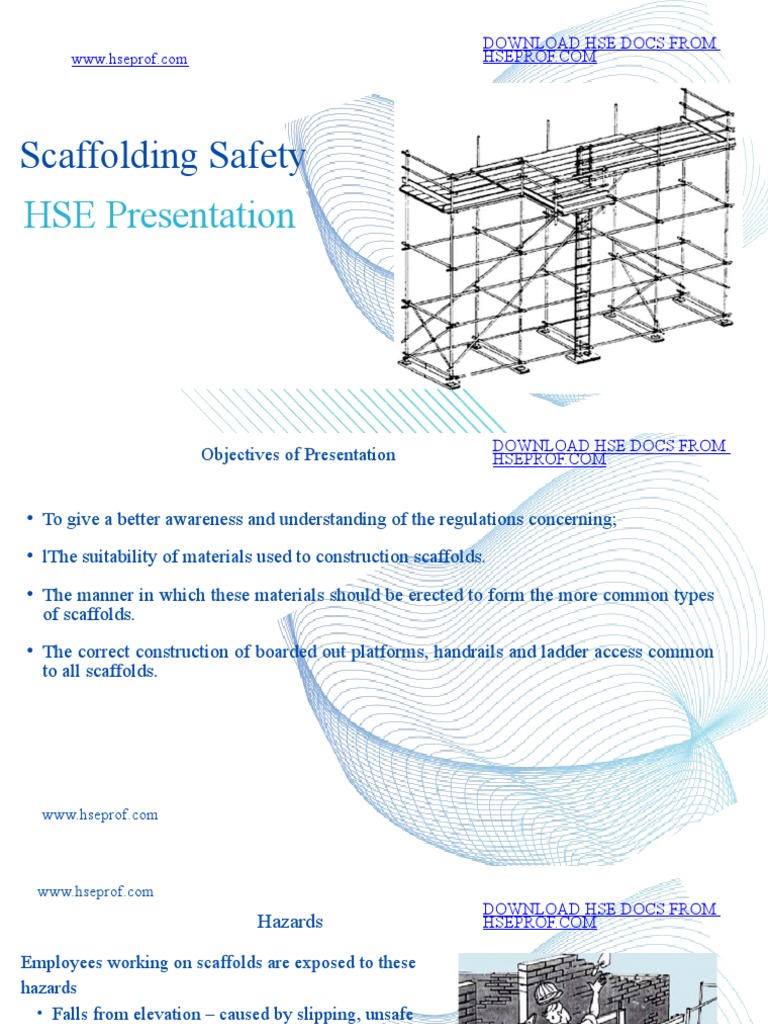 Scaffolding Safety and Hazards Overview | PDF | Scaffolding ...
