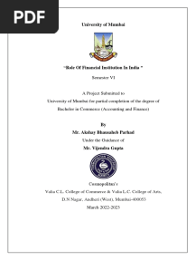 Financial Institution in India (1) Final Project