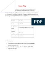 Frame Relay: Description Ansi Itu-T