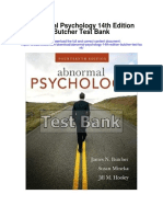 Abnormal Psychology 14th Edition Butcher Test Bank