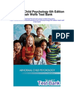 Abnormal Child Psychology 6th Edition Mash Wolfe Test Bank