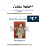 Abnormal Psychology Canadian 2nd Edition Hoeksema Test Bank