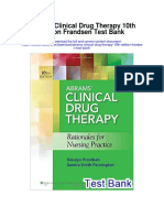 Abrams Clinical Drug Therapy 10th Edition Frandsen Test Bank