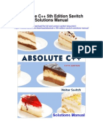 Absolute C 5th Edition Savitch Solutions Manual