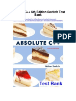 Absolute C 5th Edition Savitch Test Bank