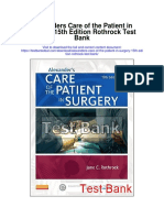 Alexanders Care of The Patient in Surgery 15th Edition Rothrock Test Bank