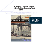 Americas History Concise Edition Volume 2 9th Edition Edwards Test Bank