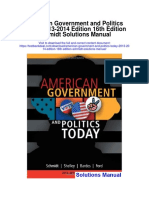 American Government and Politics Today 2013 2014 Edition 16th Edition Schmidt Solutions Manual