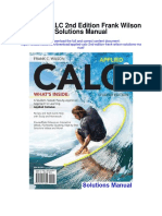 Applied Calc 2nd Edition Frank Wilson Solutions Manual