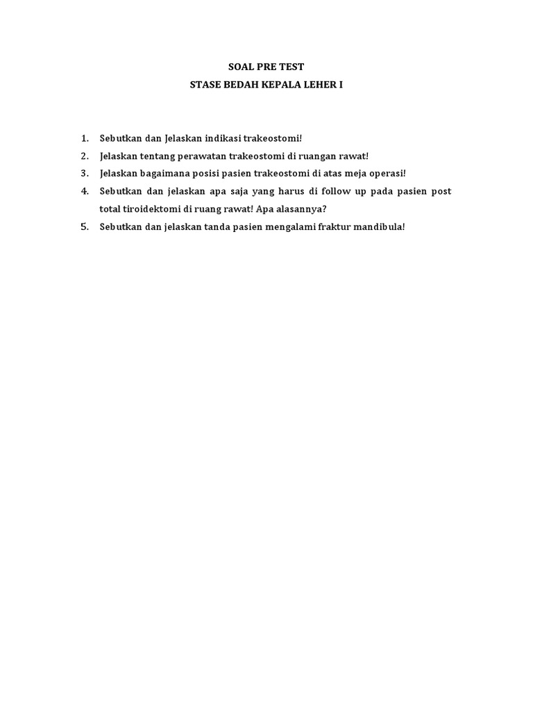 KL 1. Soal Pre Test Juni 2022 PDF